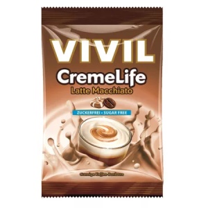 Vivil Bomboane fara zahar cu aroma de Latte Macchiato Creme Life x 60 grame