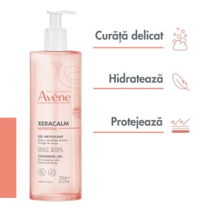 Avene Xeracalm Nutrition Gel de curatare delicat pentru pielea sensibila x 750ml - Img 2