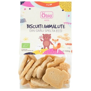 Biscuiti BIO in forma de animalute cu grau spelta Obio x 100 grame