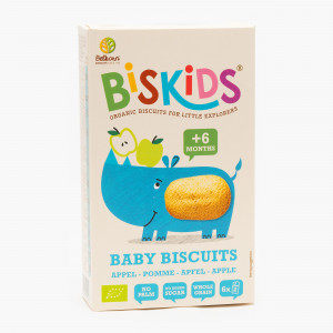 Biskids Baby Biscuiti BIO cu mere, fara zahar, de la 6 luni x 120 grame