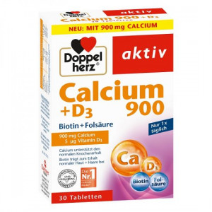 Doppel Herz Aktiv Calcium 900+D3 Osteo+Biotina+Acid Folic x 30 comprimate