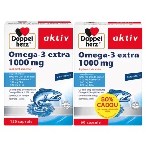 Doppelherz aktiv Omega-3 Extra 1000mg x 120 capsule + 60 capsule