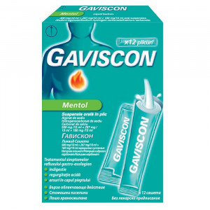Gaviscon Mentol suspensie orala x 12 plicuri