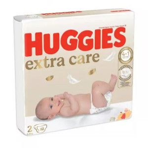 Huggies Extra Care Mega nr. 2 (3-6 kg) x 82 bucati