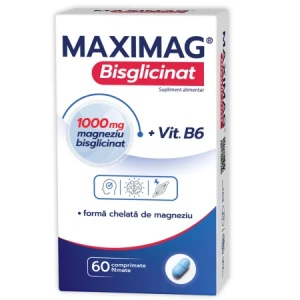 Maximag cu Magneziu Bisglicinat x 60 comprimate