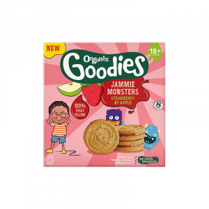 Organix Goodies Biscuiti BIO cu gem de capsuni si mere x 64 grame
