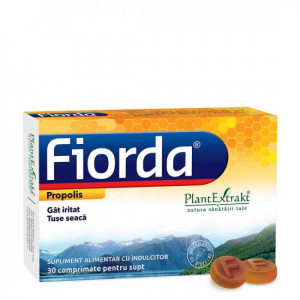 PlantExtrakt Fiorda cu Propolis x 30 comprimate de supt