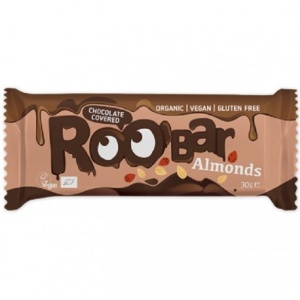 Roobar Baton BIO vegan cu migdale in ciocolata x 30 grame