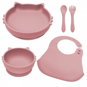 Set pentru diversificare Appekids Kitty Old Rose - Img 1