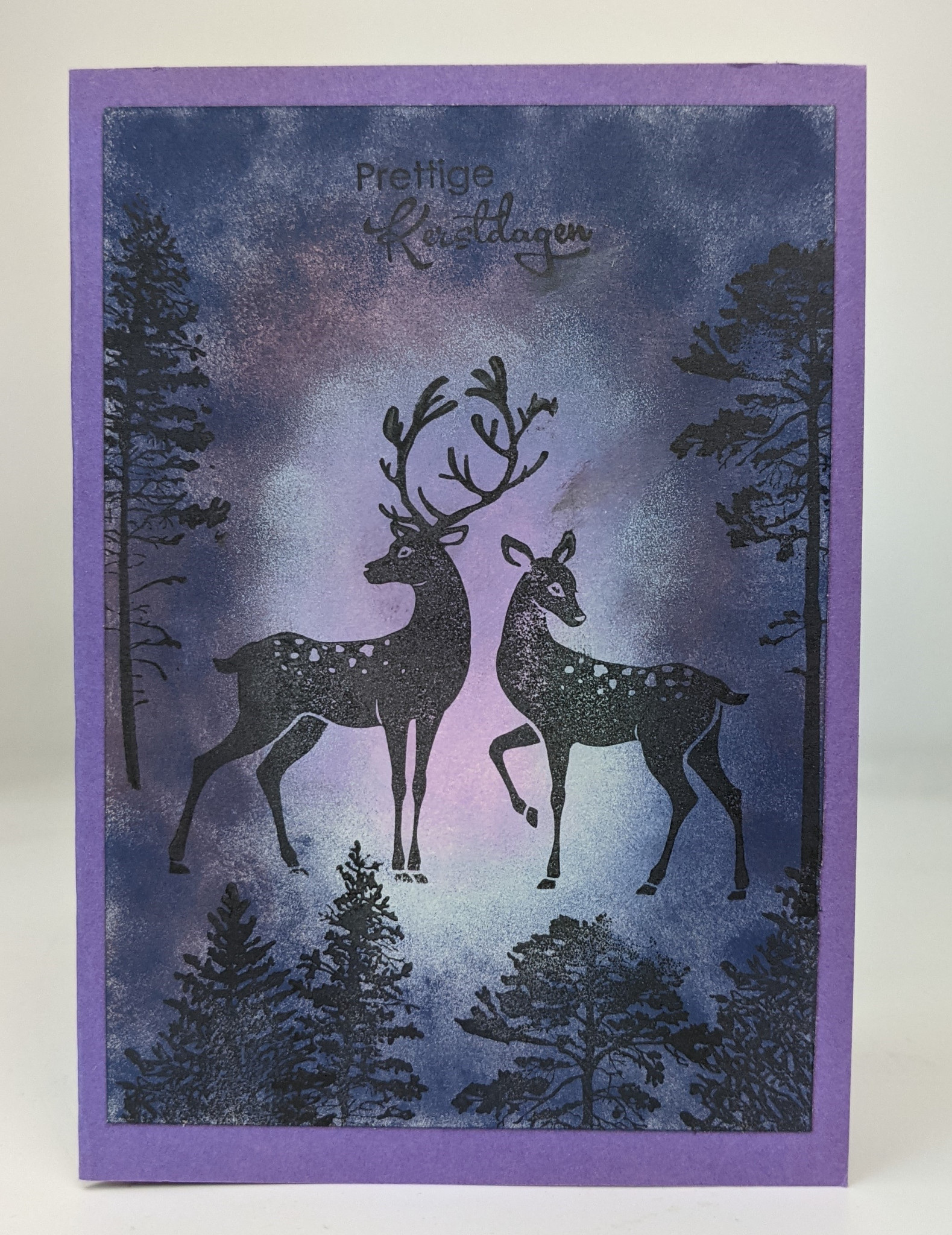Kerstkaart met herten