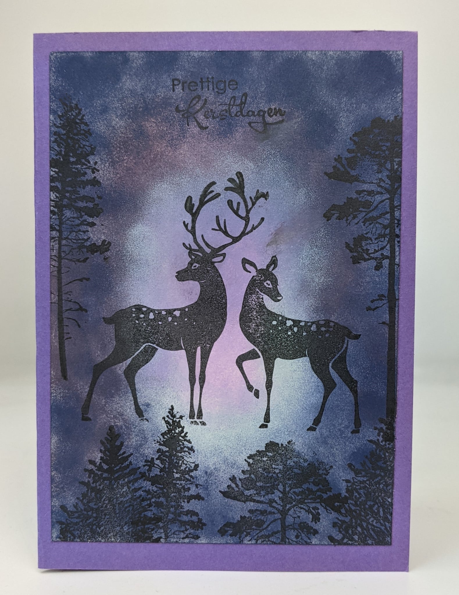Kerstkaart met herten