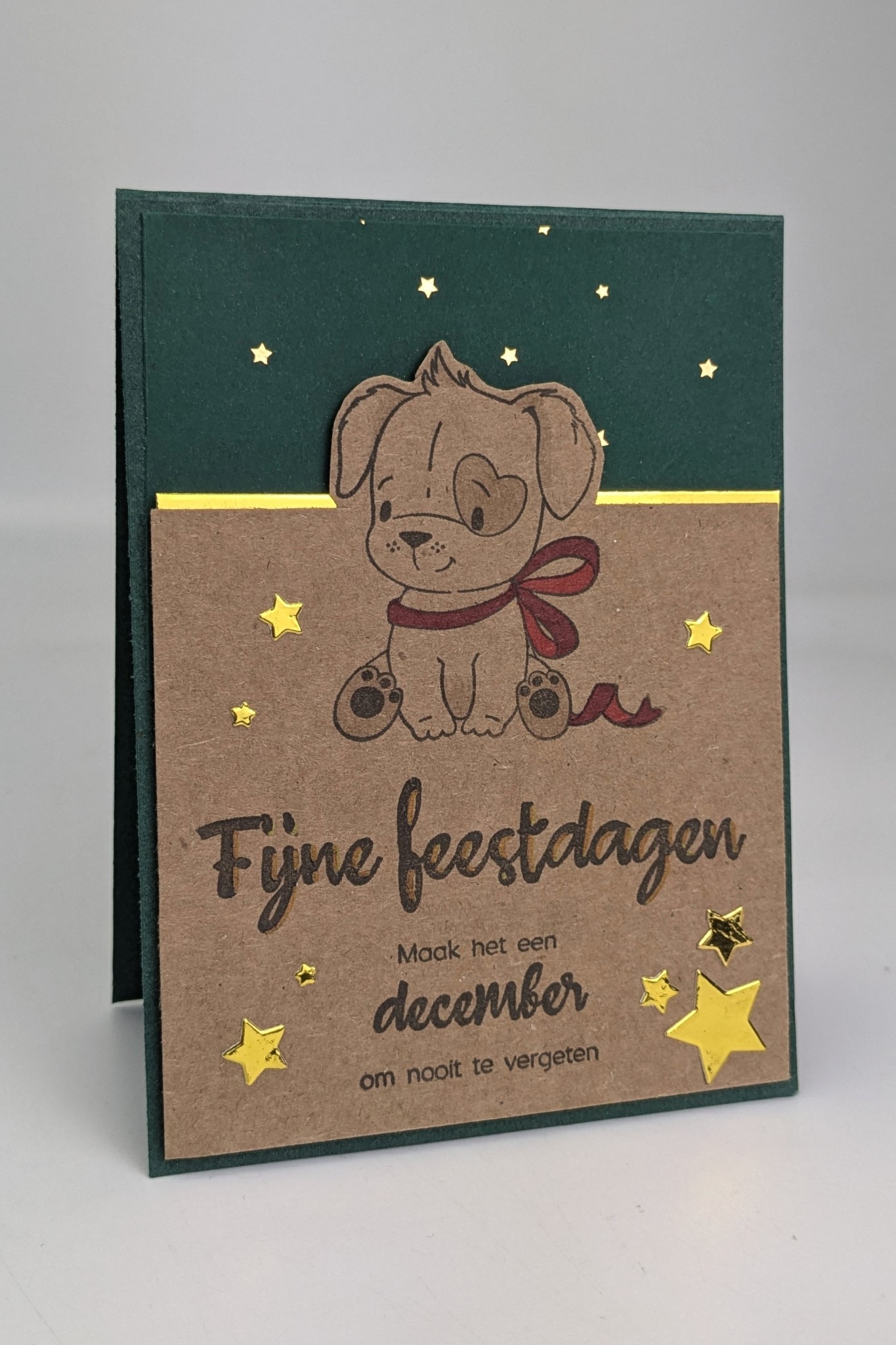 Kerstkaart met hondje