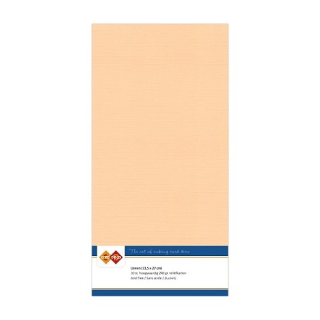Card Deco linnen karton 13.5 x 27 cm, zalm, 10 stuks LKK-4K09