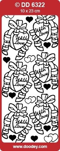 Doodey stickersheet Sweethearts gold DD6322 (Locatie: H410)