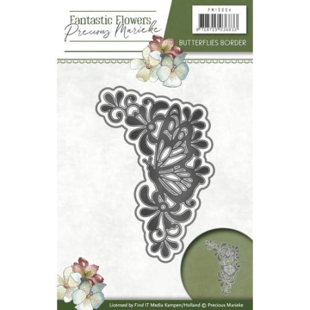 Precious Marieke snij- en embosmal Fantastic Flowers – Butterflies Border PM10094 (Locatie: M058)