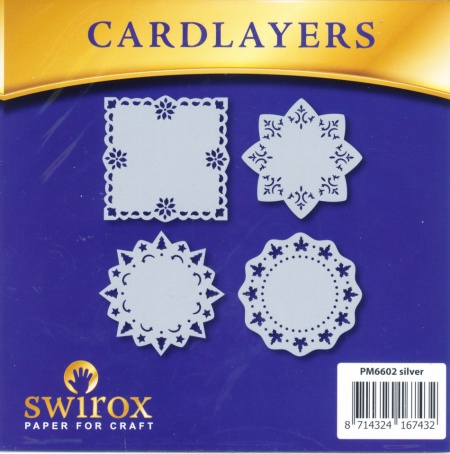 Swirox oplegkaarten zilver vier stuks PM6602 (Locatie: M105)
