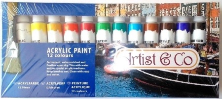Acrylverf 12 kleuren 70793
