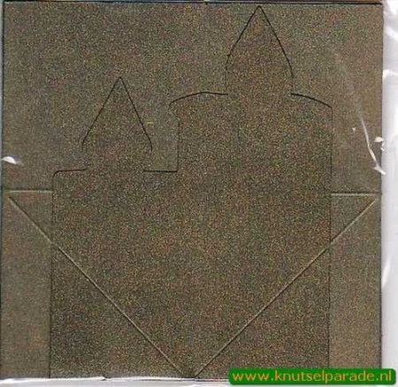 Mireille kaart metallic groen kaars 6 stuks (Locatie: L68 )