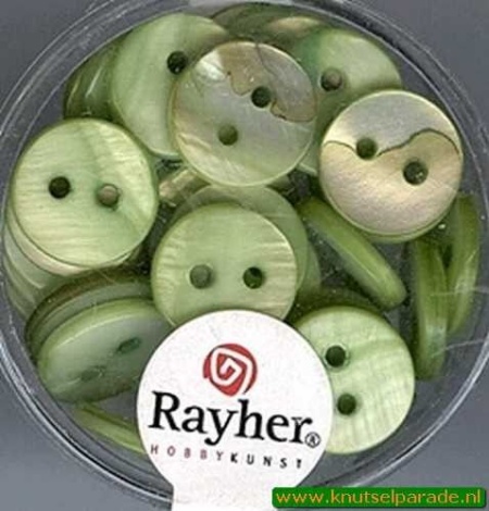Rayher sierknopen parelmoer groen 17 062 409* (Locatie: 4RS8 )