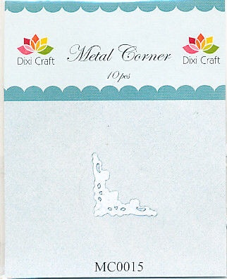 Dixi Craft Metal Corner 22 mm x 22 mm wit 10 stuks MC0015 (Locatie: B383)
