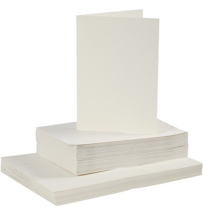 Kaarten en enveloppen 10,5 x 15 cm (C6) off-white 50 sets 23109 - Img 1