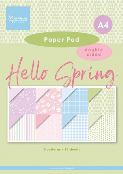 Marianne Design Paper Pad A4 Hello Spring PK9199