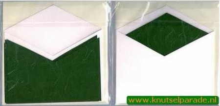 Wekabo vierkante kaart wit / groen (Locatie: LL025 )