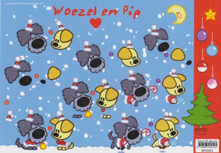 Woezel en Pip knipvel kerstmis WP10003 (Locatie: 2352)