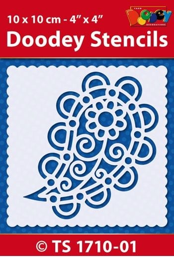 Doodey Stencil Paisley 10 x 10 cm TS1710-01 (Locatie: 4630)
