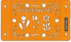 Fiskars Embossing Stencil Set You're Invited 5672 (Locatie: M72)