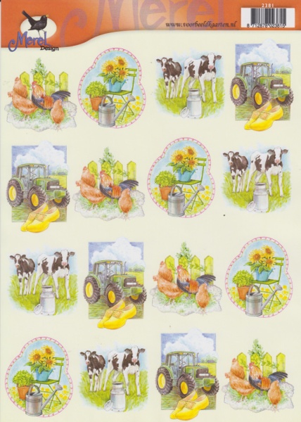 Voorbeeldkaarten merel design dieren 2381 (Locatie: 2433)