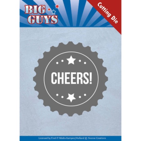 Yvonne Creations snijmal Big Guys Cheers YCD10176 (Locatie: i636)
