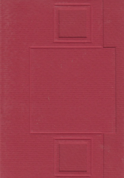 Lomiac kaart rood met vierkant A6 3 stuks nr. LC2101 (Locatie: Q017)