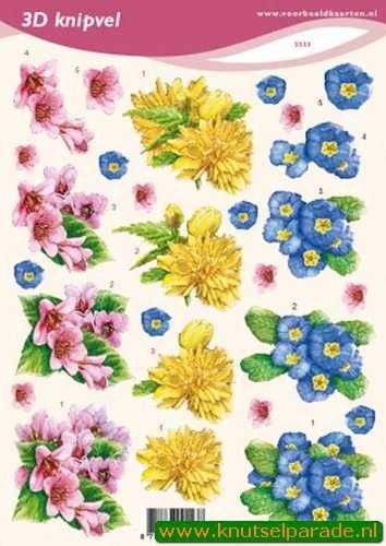 Voorbeeldkaarten knipvel bloemen 2223 (Locatie: 1309)