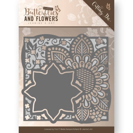 Jeanine's Art snij- en embosmal Classic Butterflies and Flowers - Flowers Frame JAD10018 (M150)