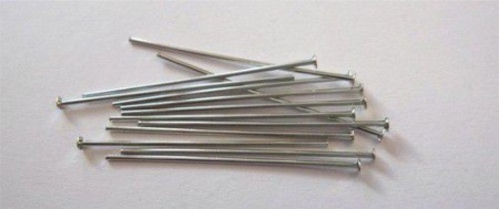 Kettelstiften met kop zilverkleur 32 mm 100 stuks 10317-3201 (Locatie: K3)