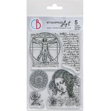 Ciao Bella Clear Stamp, 10cm x 15cm, Codex Leonardo, PS6055 (Locatie:)
