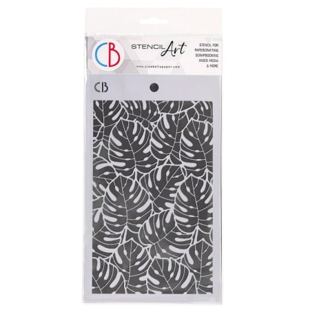 Ciao Bella Texture Stencil, 12.5cm x 20cm, Tropical Leaves, MS071 (Locatie: 1138)