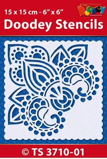 Doodey Stencil Boedha Hoekje 15 x 15 cm TS3710-01 (Locatie: 4630)