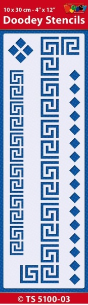 Doodey stencil Border Greek 10 x 30 cm TS5100-03 (Locatie: 4630)