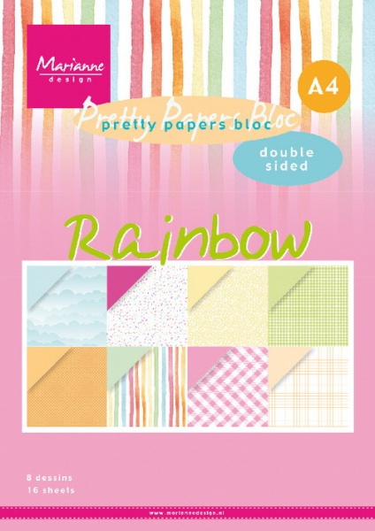 Marianne Design Pretty Papers Bloc Rainbow A4 PK9175