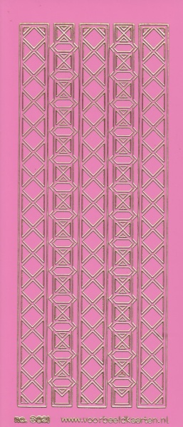 Stickervel roze/goud nr. 3021 (Locatie: K162)