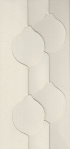 3x creme, harmonica, kerstballen-kaart, 3x witte envelop (Locatie: gg064)