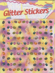 Abstracta glitter stickers snoepjes (Locatie: 1101)