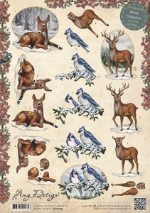 Amy Design knipvel Animals in the snow CD10429 (Locatie: 5560)