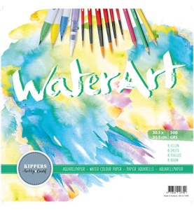 Aquarelpapier 8 vellen 30,5x30,5 cm 300 grs. 1098