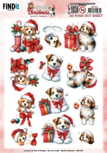 Berrie's Beauties stansvel kerstmis honden SB11054 (Locatie: 2527)