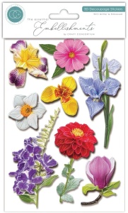 Craft Consortium 3D stickers bloemen CESTK007 (Locatie: 5736)