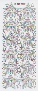 Doodey stickervel sterren multicolor DD7007 (Locatie: F115)