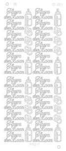 Find It stickervel glanzend zilver zoon CD3011 (Locatie: u229)